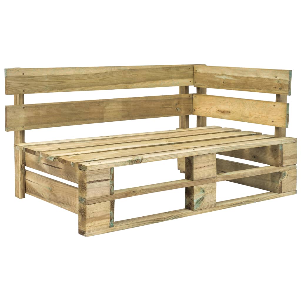 

vidaXL 6-delige Loungeset pallet met kussens groen geïmpregneerd hout