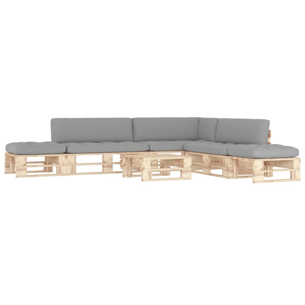 vidaXL Set mobilier de grădină cu perne, 6 piese, lemn pin tratat