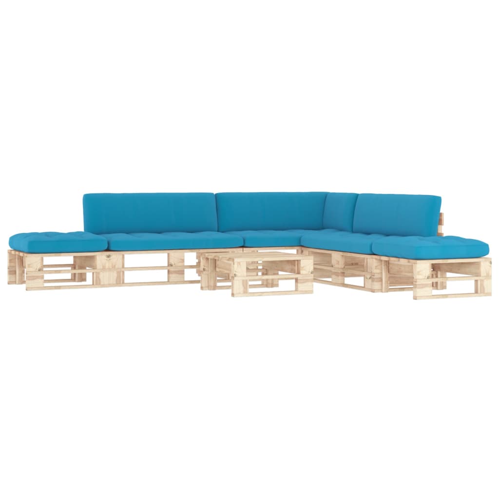 vidaXL Set mobilier de grădină cu perne, 6 piese, lemn pin tratat