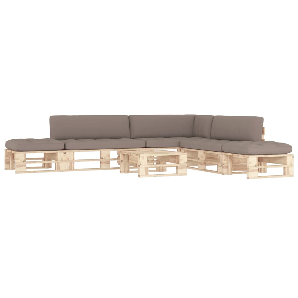 vidaXL Set mobilier de grădină cu perne, 6 piese, lemn pin tratat