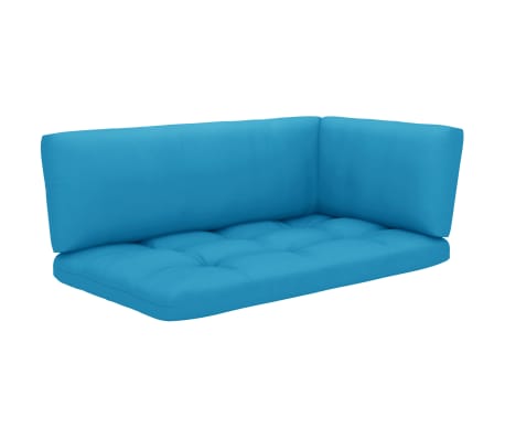 vidaXL Poilsio komplektas i&scaron; palečių su pagalvėlėmis, 6 dalių, pu&scaron;is