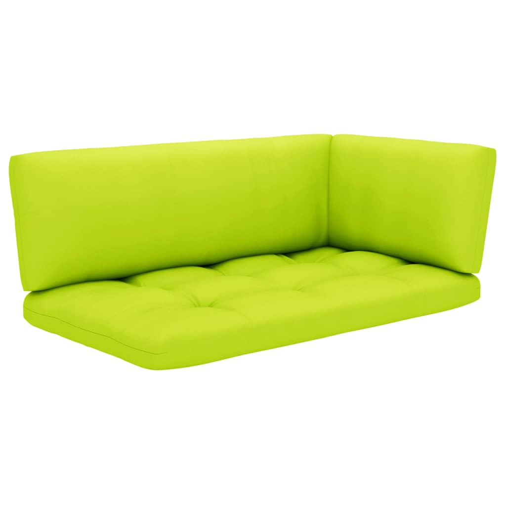 6-delige Loungeset pallet met kussens groen geïmpregneerd hout