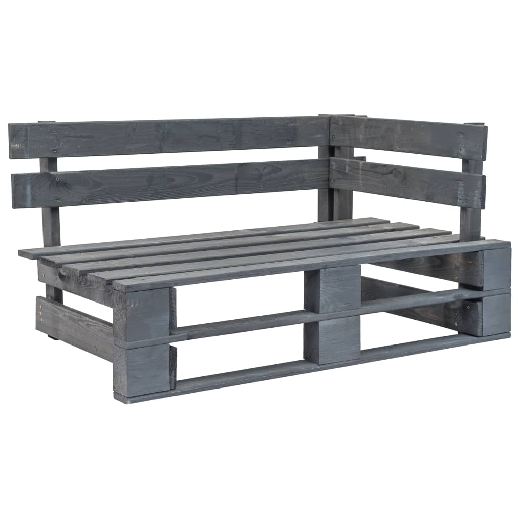 

vidaXL 6-delige Loungeset pallet met kussens grijs geïmpregneerd hout