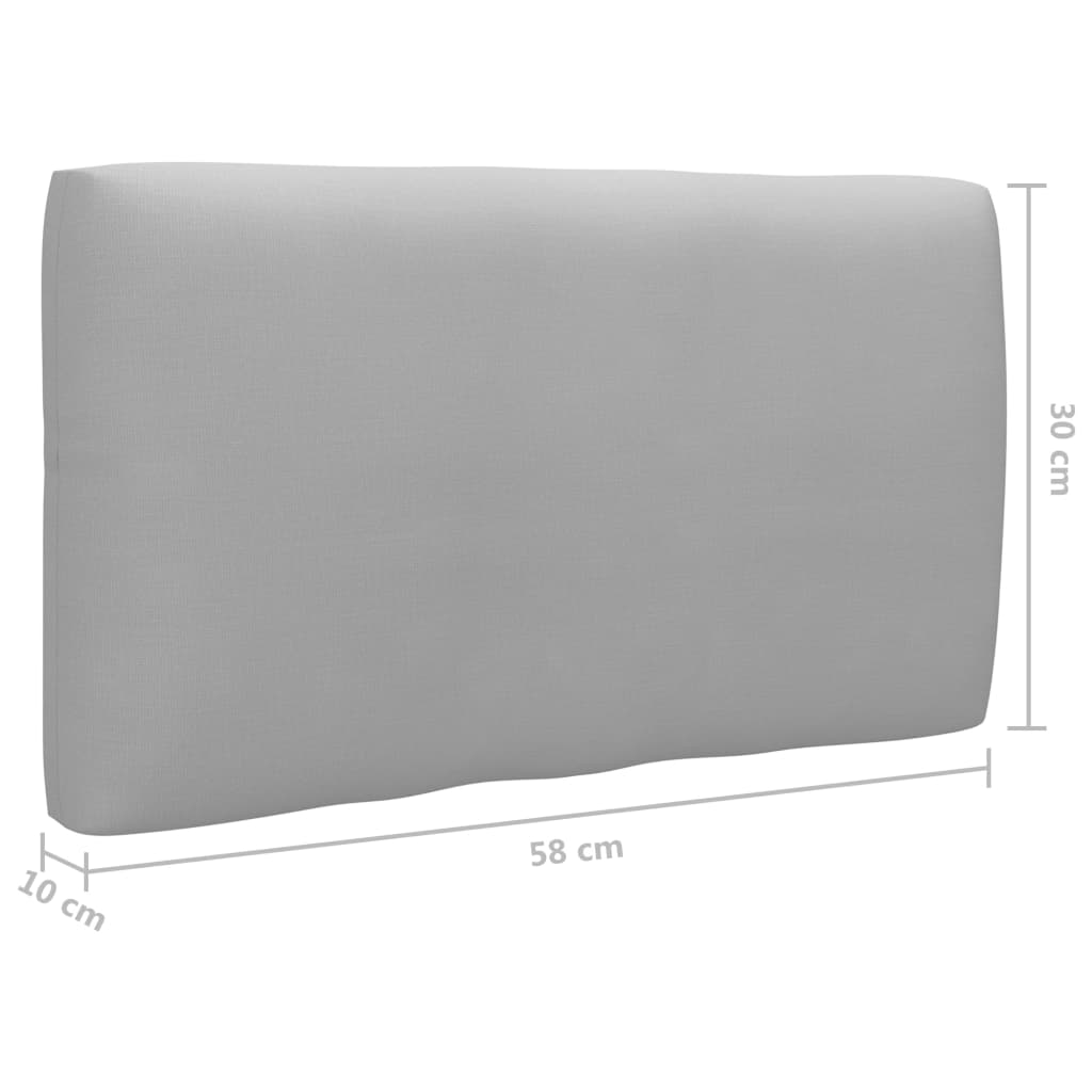Ogrodowy zestaw mebli z paletami - 60x60x25 cm, szary