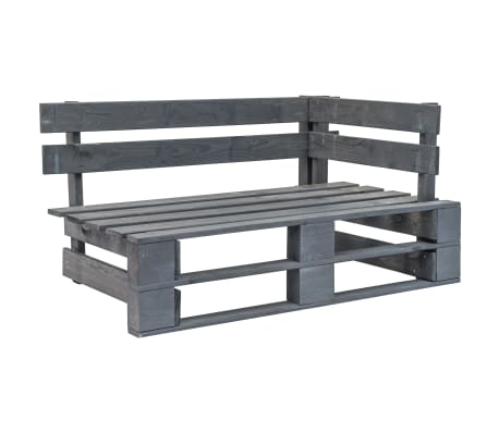 vidaXL Set mobilier din paleți cu perne, 6 piese, gri, lemn pin tratat