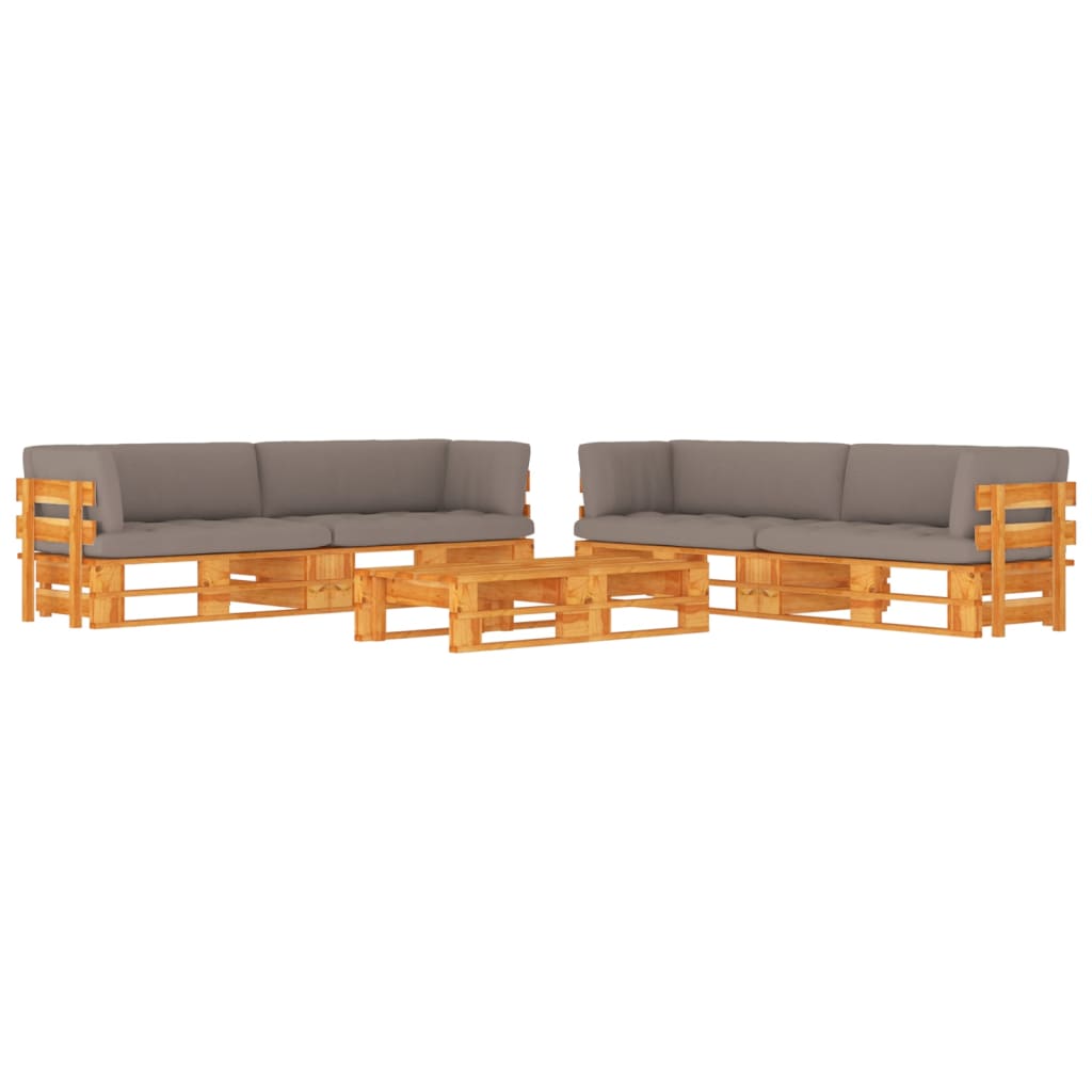 vidaXL Set mobilier paleți, 6 piese, maro miere, lemn de pin tratat
