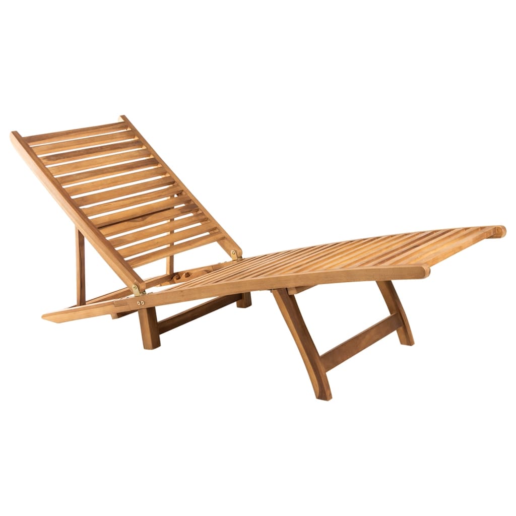 vidaXL Sonnenliege Massivholz Teak