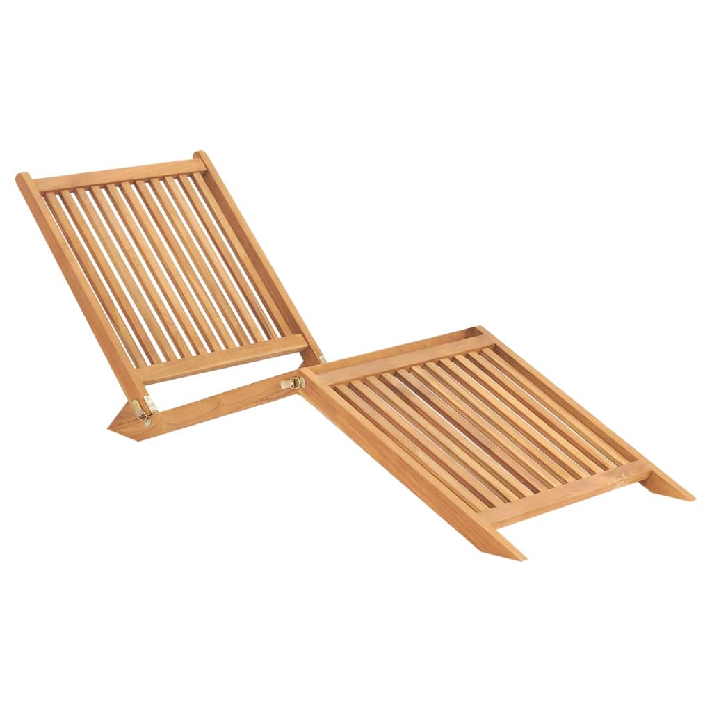 vidaXL Sonnenliege Massivholz Teak