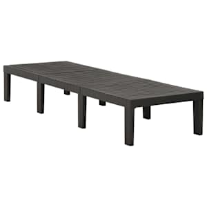 Zahradní lehátko plast antracitové - obrázek 2