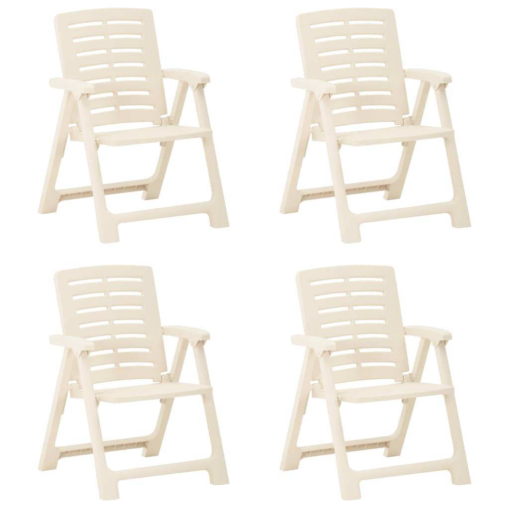 Zahradní židle 4 ks plastové bílé