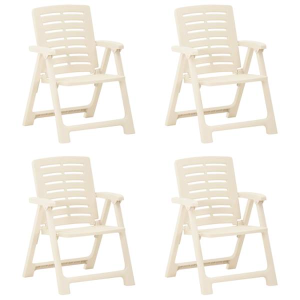 vidaXL aiatoolid, 4 tk, plast, valge