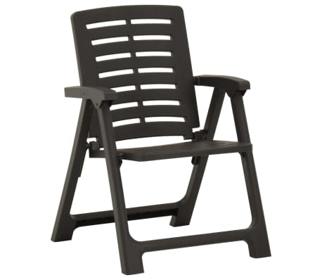 vidaXL Hagestoler 4 stk plast antrasitt