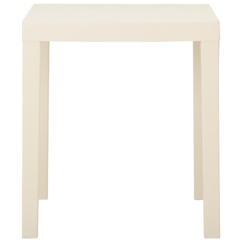 vidaXL Tuintafel 79x65x72 cm kunststof wit afbeelding