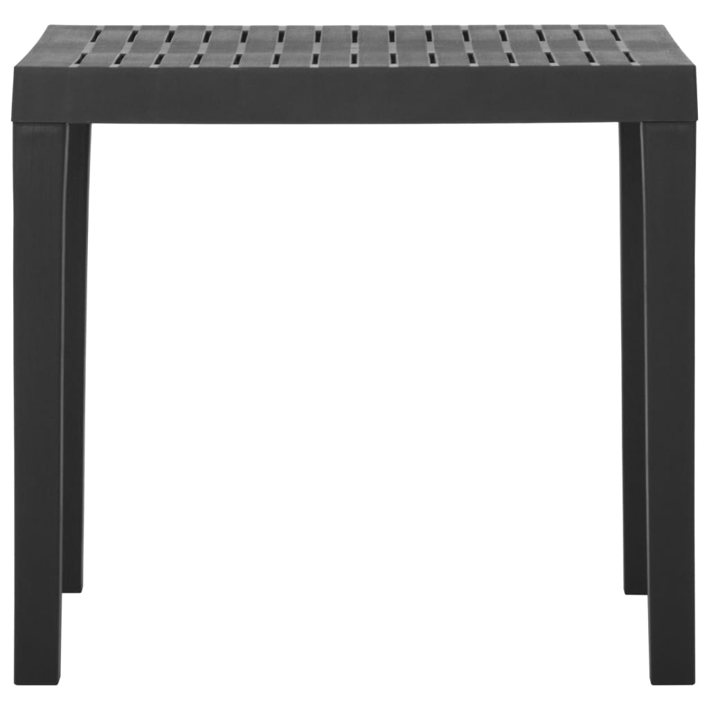 vidaXL Puutarhapöytä harmaa 79x65x72 cm muovi