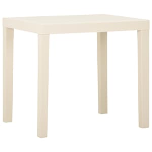 Zahradní stůl bílý 79 x 65 x 72 cm plast - obrázek 1