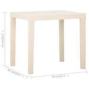 Zahradní stůl bílý 79 x 65 x 72 cm plast - obrázek 5