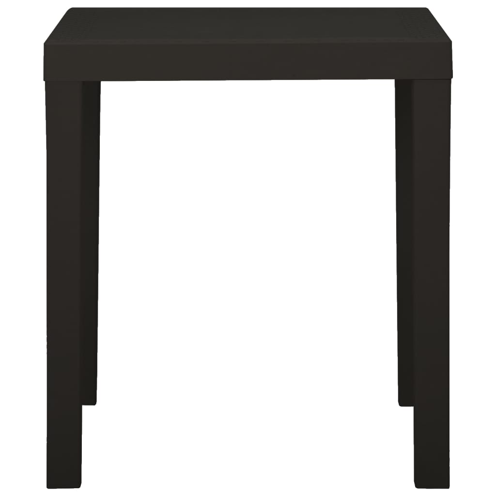Thumbnail - vidaXL Gartentisch Anthrazit 79x65x72 cm Kunststoff