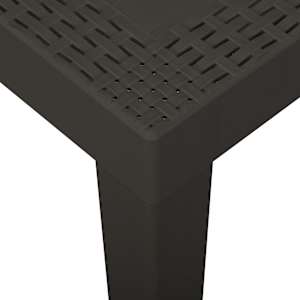 Zahradní stůl antracitový 79 x 65 x 72 cm plast - obrázek 4