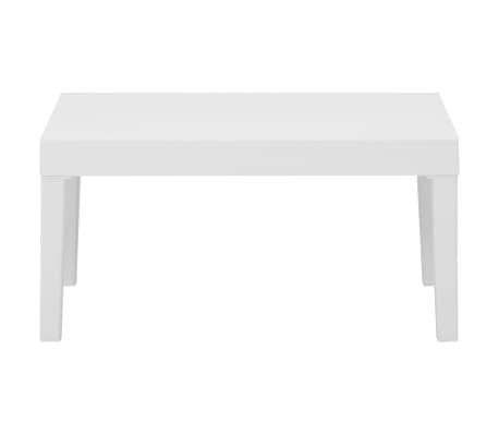 vidaXL Lounge-Gartentisch Kunststoff Wei&szlig;