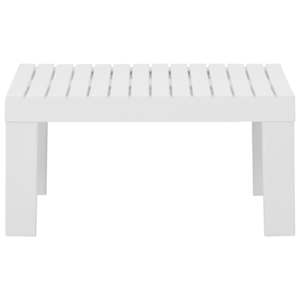 Zahradní stolek k lehátku plast bílý - obrázek 3