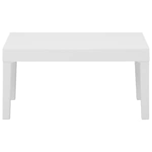 vidaXL Lounge-Gartentisch Kunststoff Wei&szlig;