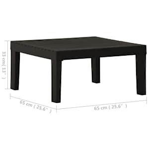Zahradní stolek k lehátku plast šedý - obrázek 5