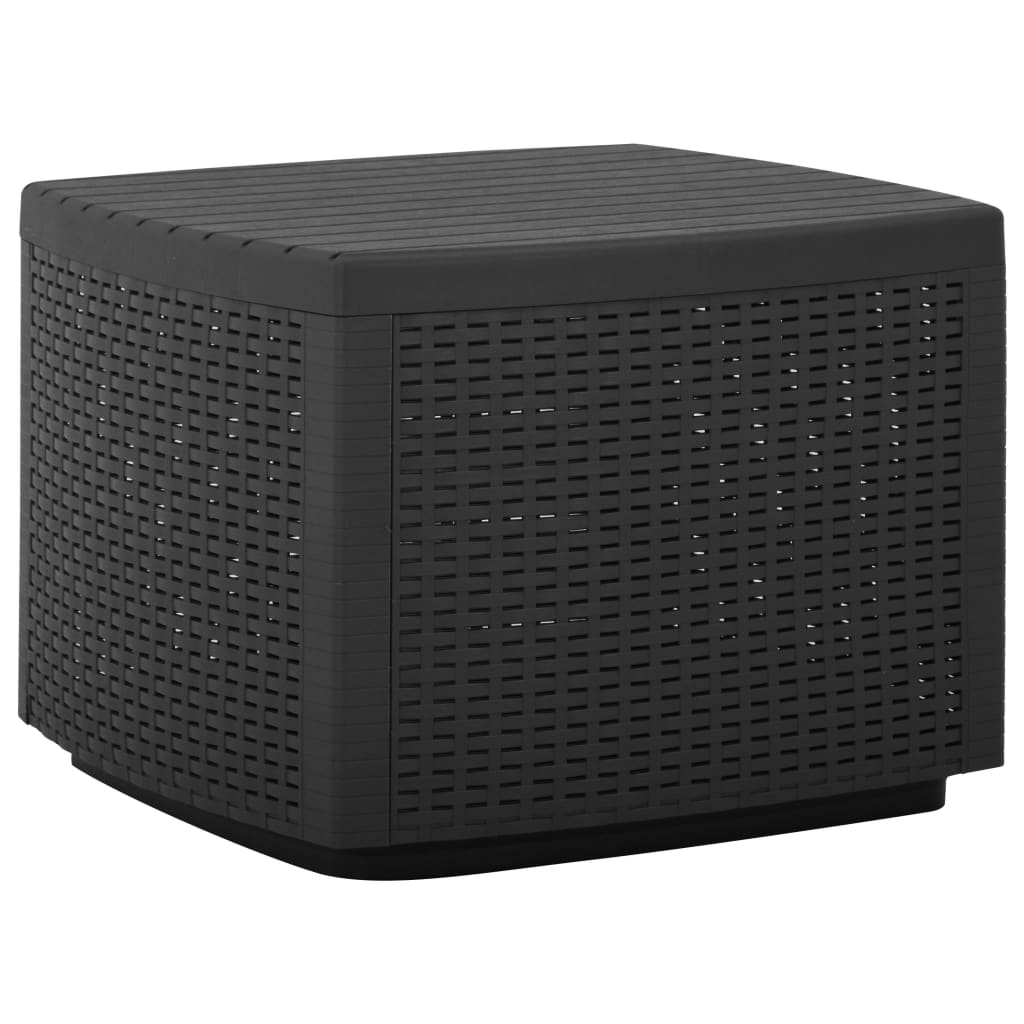 

vidaXL Patio Table Gray 20.9"x20.9"x15.7" Plastic