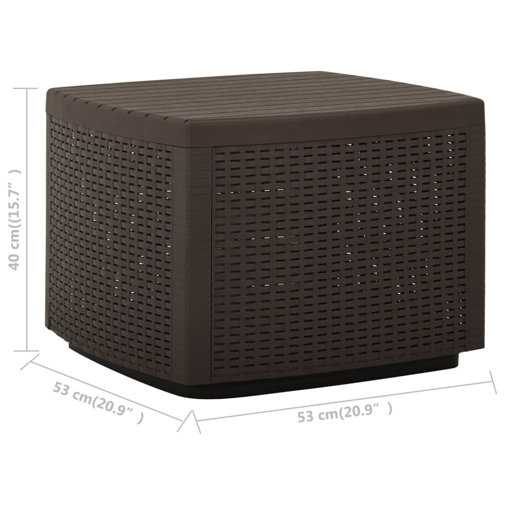 Garden Table Mocha 53x53x40 Cm Plastic VidaXL 19 width=274