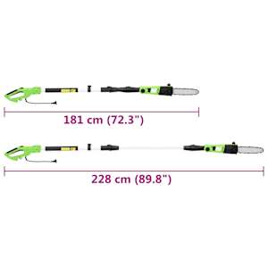 Elektrická teleskopická vyvětvovací pila 25 cm 710 W - obrázek 9