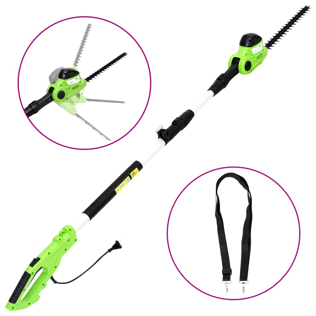 vidaXL Trimmer electric de gard viu cu tijă telescopică, 41 cm, 550 W vidaxl.ro