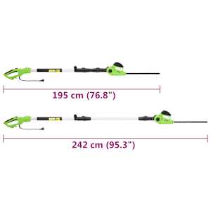 Elektrické teleskopické nůžky na živý plot 41 cm 550 W - obrázek 9