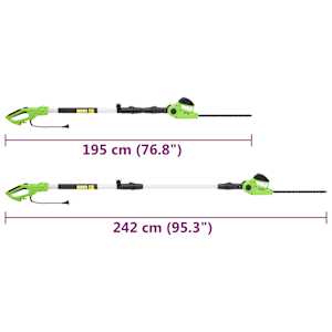 2 v 1 vyvětvovací pila / plotostřih 25/41 cm 710/550 W - obrázek 12