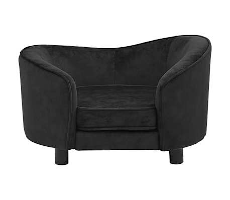 vidaXL Canap&eacute; pour chien Noir 69x49x40 cm Peluche