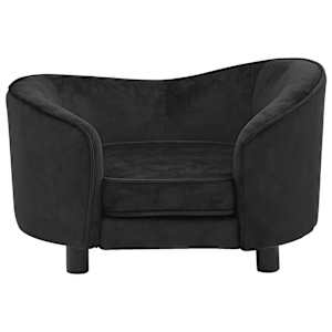 vidaXL Canap&eacute; pour chien Noir 69x49x40 cm Peluche