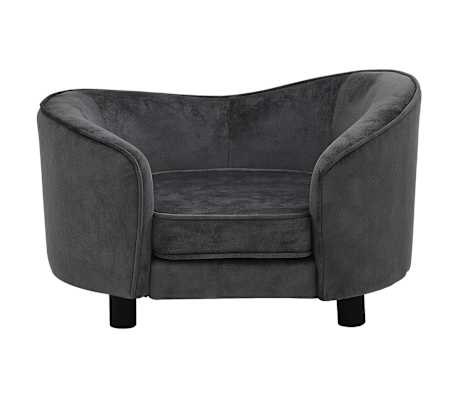 vidaXL Canap&eacute; pour chien Gris fonc&eacute; 69x49x40 cm Peluche