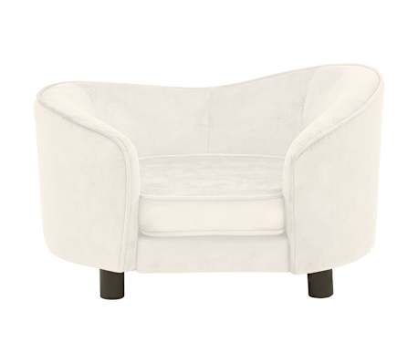 vidaXL Dog Sofa Cream 69x49x40 cm Plush