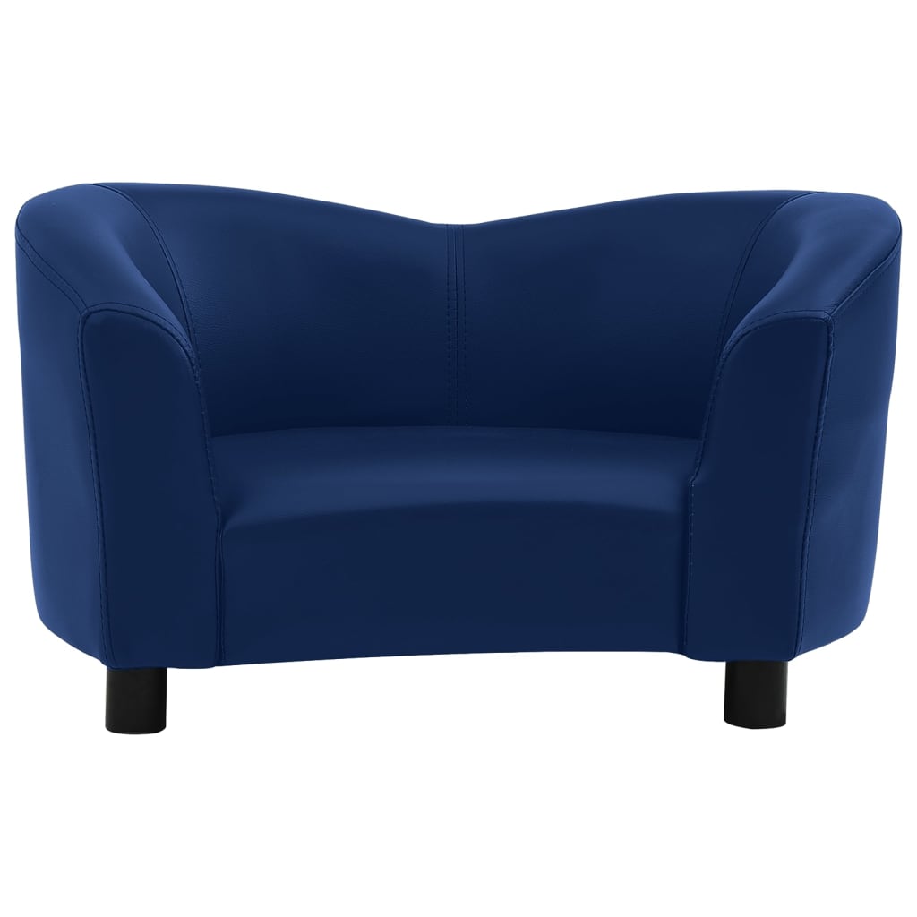 vidaXL suņu dīvāns, zils, 67x41x39 cm, mākslīgā āda