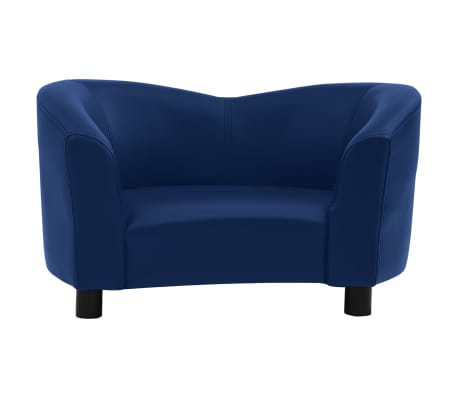 vidaXL suņu dīvāns, zils, 67x41x39 cm, mākslīgā āda