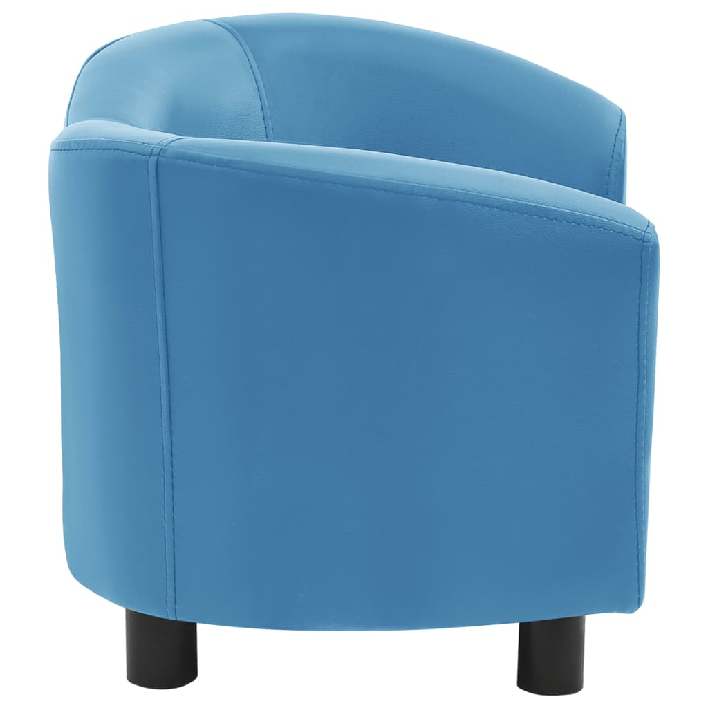 Canapé pour chien turquoise en similicuir - 67x41x39 cm