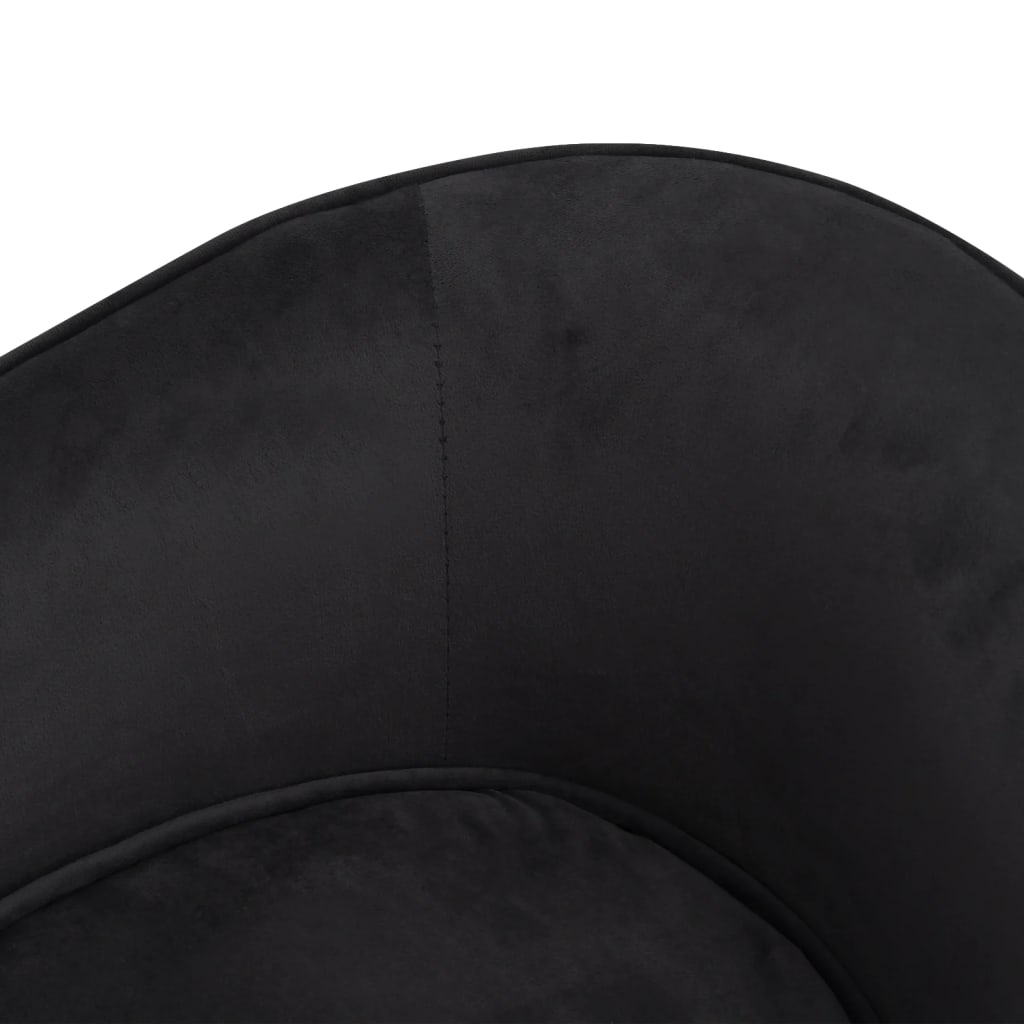Canapé pour chien noir en similicuir - 69x49x40 cm