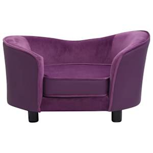 vidaXL Sofa dla psa, burgundowa, 69x49x40 cm, plusz i sztuczna sk&oacute;ra
