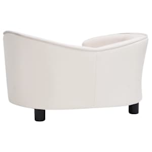 Pohovka pro psy krémová 69 x 49 x 40 cm plyš a umělá kůže - obrázek 6