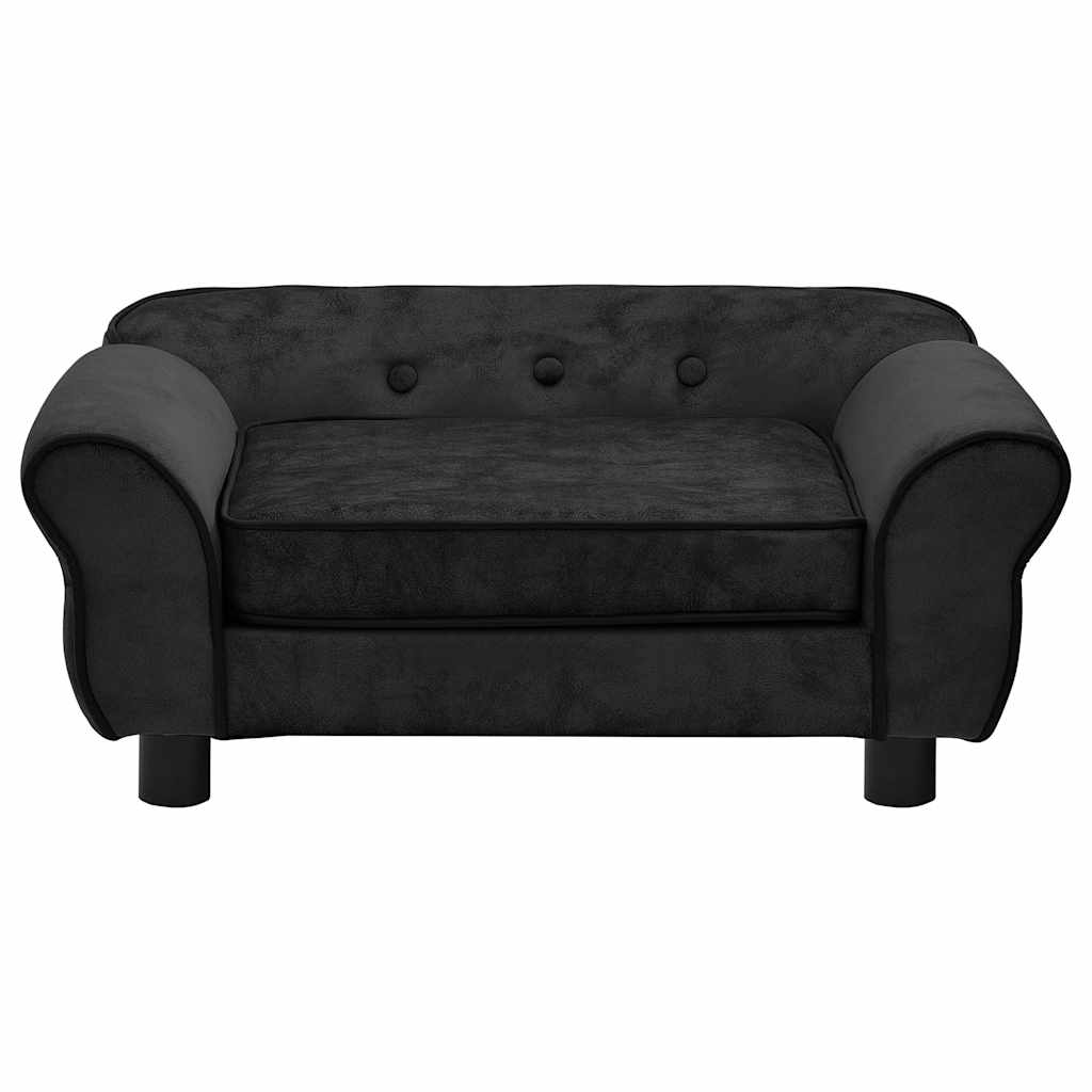 

vidaXL Hondenbank 72x45x30 cm pluche zwart