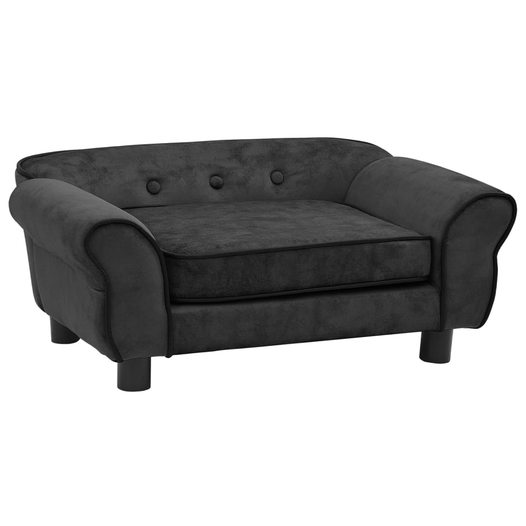 vidaXL hundesofa 72x45x30 cm plys mørkegrå