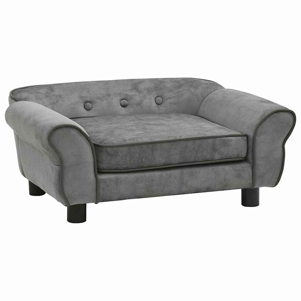 vidaXL Pohovka pro psy tmavě šedá 72 x 45 x 30 cm plyš