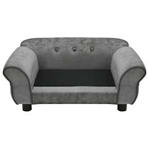 Pohovka pro psy tmavě šedá 72 x 45 x 30 cm plyš - obrázek 6