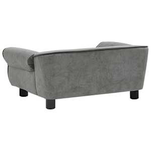 Pohovka pro psy tmavě šedá 72 x 45 x 30 cm plyš - obrázek 8