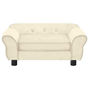 Pohovka pro psy krémová 72 x 45 x 30 cm plyš - obrázek 5