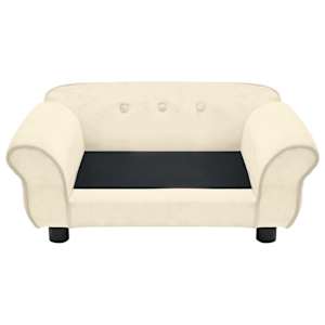 Pohovka pro psy krémová 72 x 45 x 30 cm plyš - obrázek 6