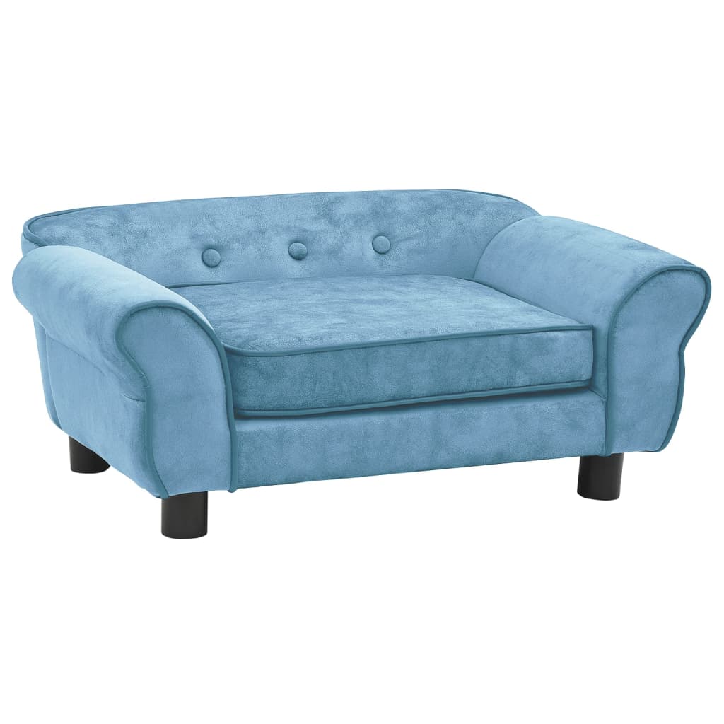 Image of vidaXL Dog Sofa Turquoise 72x45x30 cm Plush
